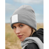 Appliqué Patch Beanie - Black/White - One Size