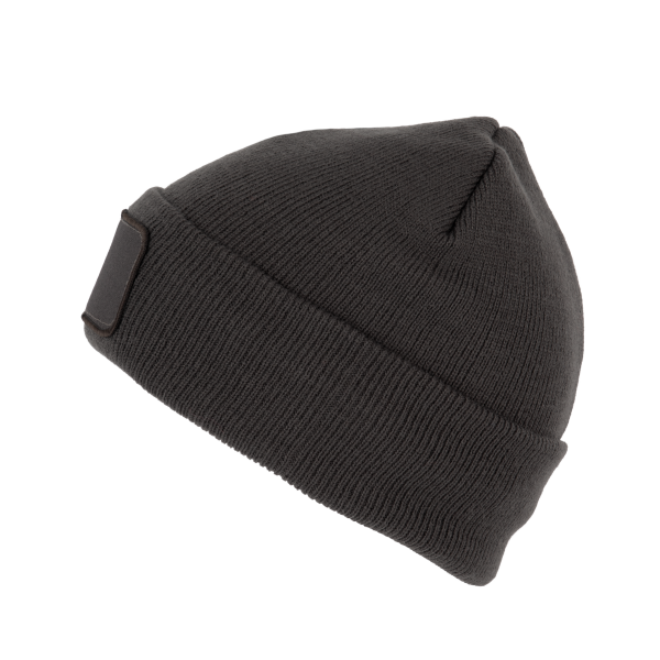 Bonnet avec patch et doublure Thinsulate™ Dark Grey One Size Bonnet avec patch et doublure Thinsulate™ Dark Grey One Size