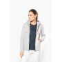 Vintage damessweater met rits en capuchon Ash Heather XS