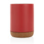 Keramische mok met kurken bodem 280 ml, rood