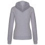 Damessweater met rits en capuchon in contrasterende kleur Oxford Grey / Navy S