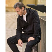 Ribbed Interlock Hooded Full Zip - Black - S
