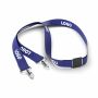 Polyester Pantone-gematchte zeefdruk keycord met 2 clips