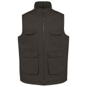 Gewatteerde uniseks bodywarmer van polykatoen multizakken Dark Grey 5XL