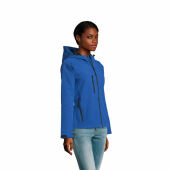 REPLAY WOMEN - REPLAY DAMES HOOD SOFTSHELL - L - Koningsblauw