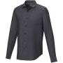 Cuprite herenoverhemd met lange mouwen, GOTS biologisch - Zwart - 2XL