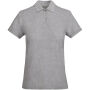 Prince biologisch katoenen damespolo met korte mouwen - Marl Grey - 3XL