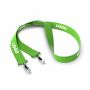 Polyester Pantone-gematchte zeefdruk keycord met 2 clips