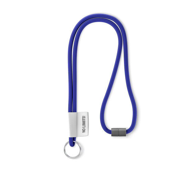 Polyester 2-kleurige koord-lanyard met full color label Polyester 2-kleurige koord-lanyard met full color label