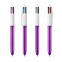 BIC® 4 Colours Shine balpen 4 Colours Shine LP metallic purple_UP white_RI black BIC® 4 Colours Shine balpen 4 Colours Shine LP metallic purple_UP white_RI black