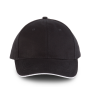 Orlando - 6 panel cap Black / White One Size Orlando - 6 panel cap Black / White One Size