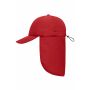 6 Panel Cap with Neck Guard red one size