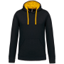 Sweater met contrasterende capuchon Black / Yellow XXL