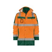 Fluo-oranje/flessengroen