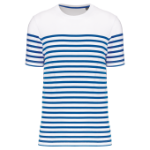 White / Royal Blue Stripe