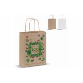 Papieren kraft tas 90g/m² 18x8x22cm - Wit