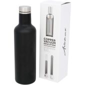 Pinto 750 ml koper vacuüm geïsoleerde drinkfles - Zwart