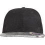 Bronx glitter snapbackpet met platte klep Black / Silver One Size