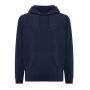 Iqoniq Trivor gerecycled polyester fleece hoodie, donkerblauw (XL)