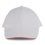 Orlando - 6 panel cap White / Red One Size Orlando - 6 panel cap White / Red One Size