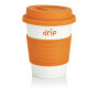 PLA koffiemok, oranje, wit