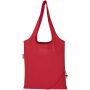 Madras Blend 140 g/m² GRS-gecertificeerde, gerecyclede, opvouwbare katoenen draagtas, 7 liter - Rood Madras Blend 140 g/m² GRS-gecertificeerde, gerecyclede, opvouwbare katoenen draagtas, 7 liter - Rood