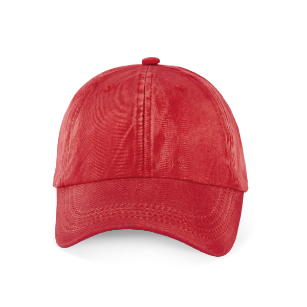 Vintage Cap mit 6 Panels Washed Red One Size Vintage Cap mit 6 Panels Washed Red One Size