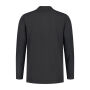L&S Polo Basic Cot/Elast LS for him 432c Dark Grey-XL