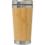Bambus 450 ml beker met buitenzijde van bamboe - Bruin