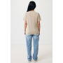 IQONIQ Yala dames lichtgewicht gerecycled katoen t-shirt, desert (L)