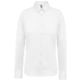 Damesblouse in popeline met lange mouwen White M