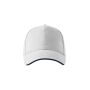 Cap unisex Sandwich 6P white adjustable