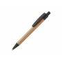 Ball pen bamboe met tarwestro - Zwart
