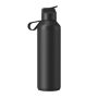 Ocean Bottle Peak GO 710 ml gerecyclede roestvrijstalen waterfles - Obsidiaan zwart