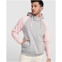 Badet unisex tweekleurige hoodie - Heather grijs/Koningsblauw - 3XL