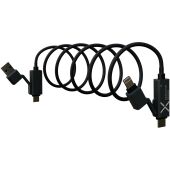 SCX.design C59 magnetische siliconen oplaadkabel van 100 W - Zwart