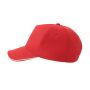 RECY FIVE PIPING, RED/WHITE, One size, ATLANTIS HEADWEAR