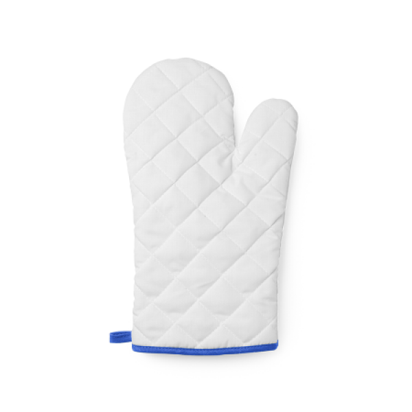 ROGER Keukenhandschoen polyester wit met gekleurde bies