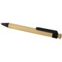 Rattan balpen van bamboe en gerecycled plastic (zwarte inkt) - Zwart