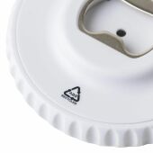 Gerecycled ABS mechanische dobbelsteen Cian wit/zwart