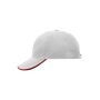 6 Panel Double Sandwich Cap light grey/red/black one size