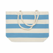 HEAVEN STRIPE - Katoenen strandtas 220 gr/m² - Babyblauw