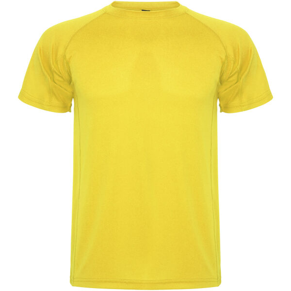 Montecarlo short sleeve men's sports t-shirt - Yellow - S