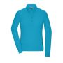 Ladies' Workwear-Longsleeve Polo turquoise XL