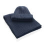 Impact AWARE™ Polylana® dubbel gebreide beanie, donkerblauw