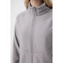 IQONIQ Talung gerecycled polyester fleece jas met rits, storm grey (S)