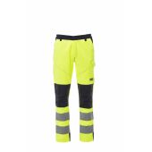 fluorescent yellow/navy blue