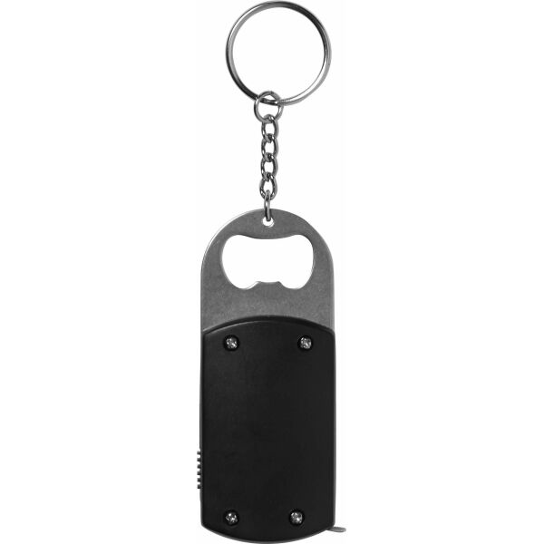 ABS sleutelhanger met flesopener Karen zwart ABS sleutelhanger met flesopener Karen zwart