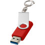 Rotate USB 3.0 met sleutelhanger - Helder rood - 64GB