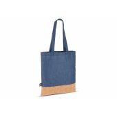 Draagtas R-PET &amp; kurk 35 x 40cm - Donkerblauw
